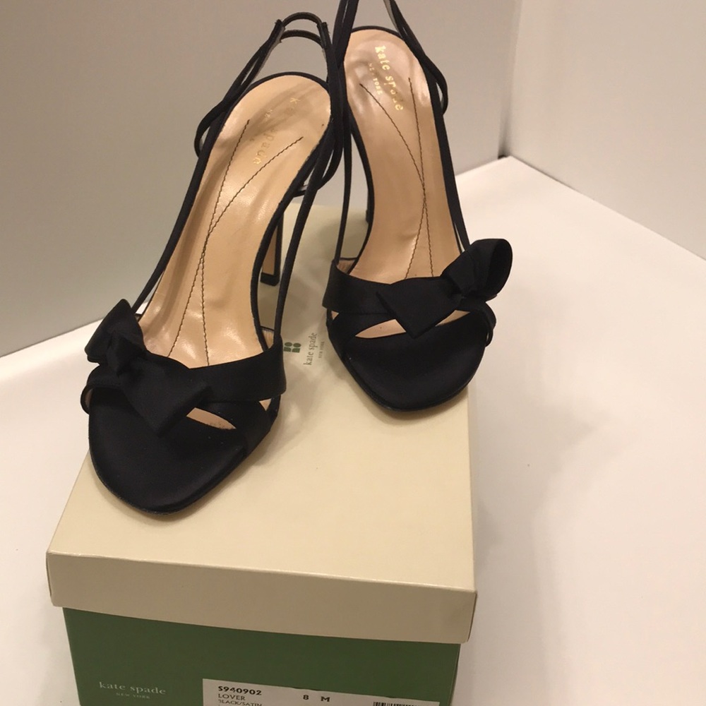 KATE SPADE SATIN BOW SLING BACK HEELS IN EXCELLENT CONDITION